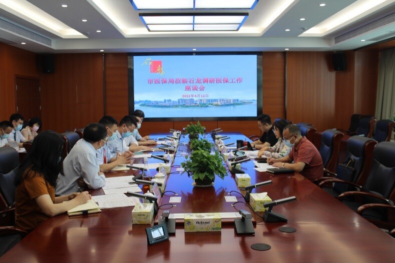 20220412 33期 市醫(yī)保局林嵐局長一行蒞臨石龍鎮(zhèn)座談?wù){(diào)研_2